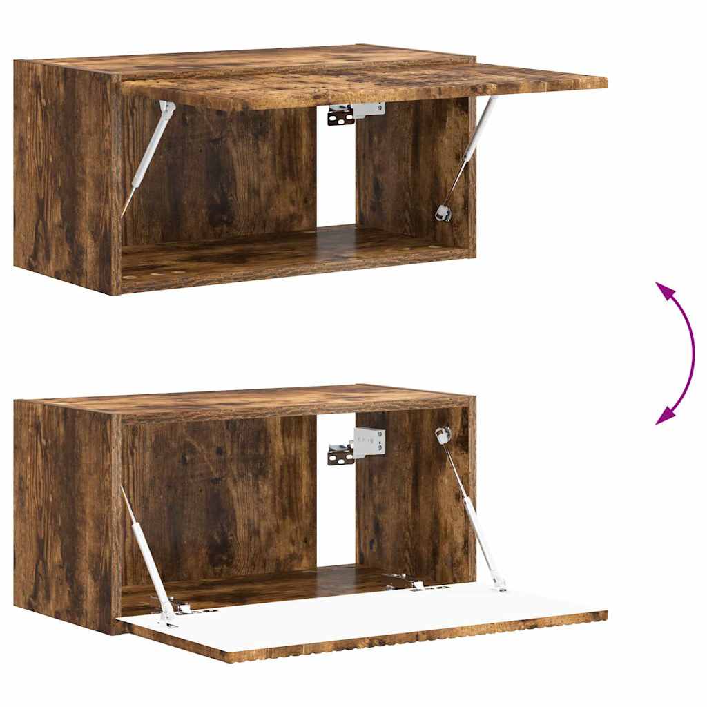 Tv Wall Cabinet 2 Pcs Kouřový Dub Kompozitní Dřevo