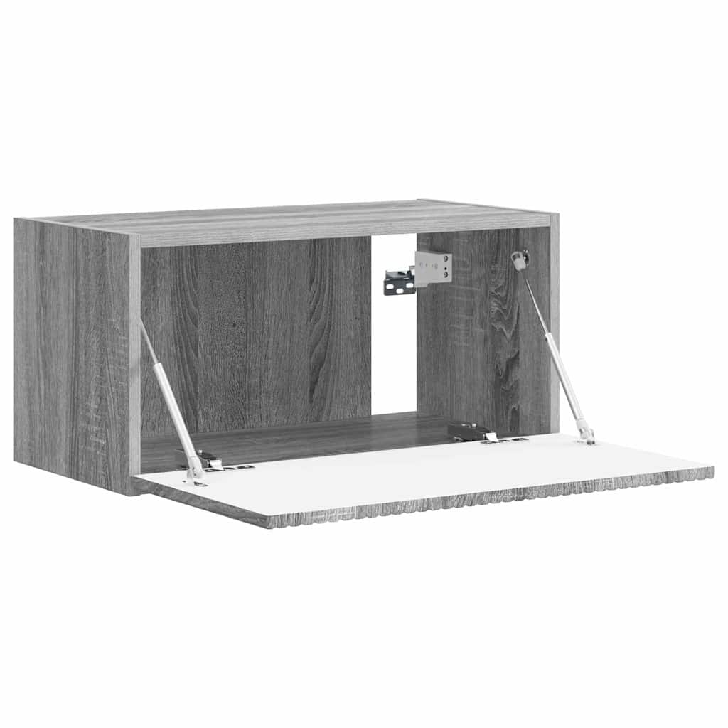 Tv Wall Cabinet 60 X 31 X 29,5 Cm Šedá Sonoma Kompozitní Dřevo