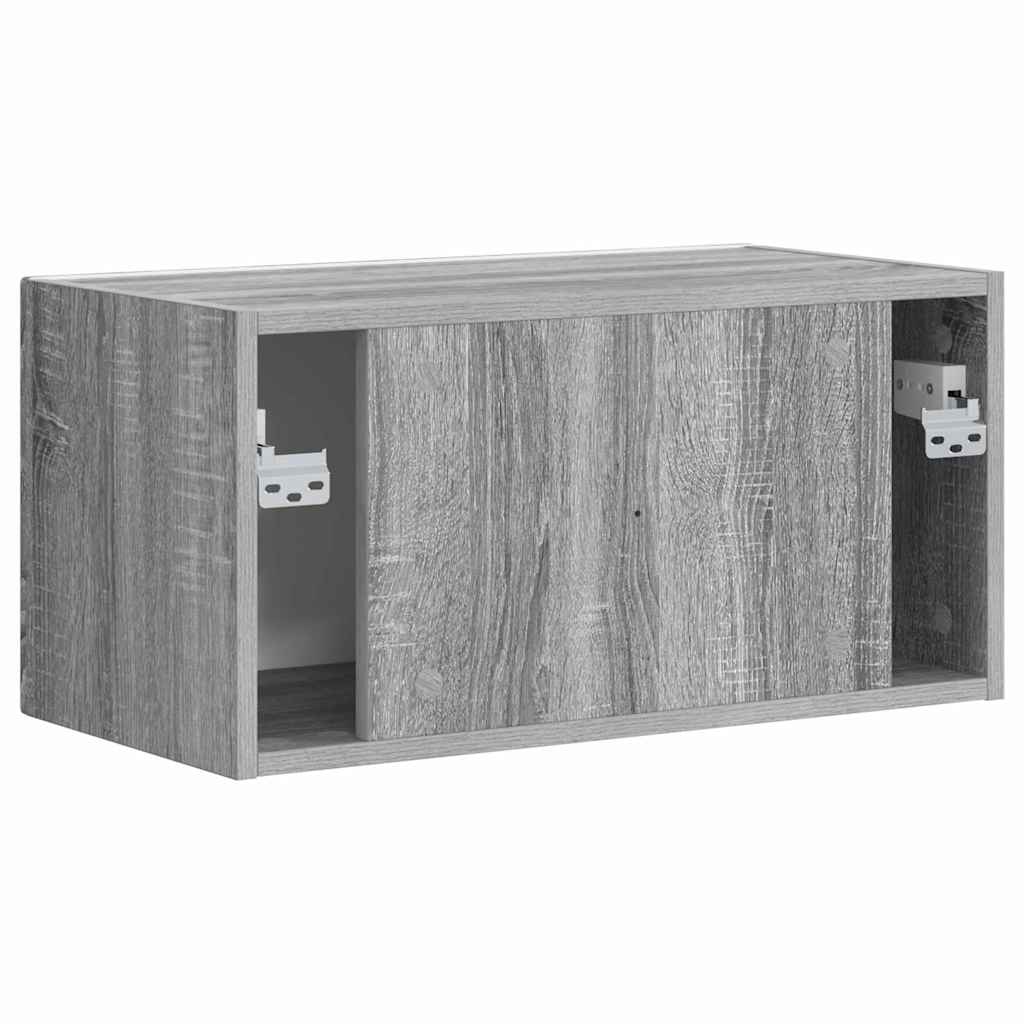 Tv Wall Cabinet 60 X 31 X 29,5 Cm Šedá Sonoma Kompozitní Dřevo