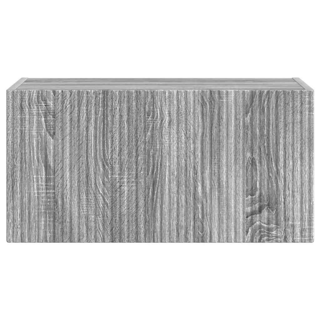 Tv Wall Cabinet 60 X 31 X 29,5 Cm Šedá Sonoma Kompozitní Dřevo