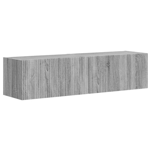 Tv Wall Cabinet 2 Pcs Šedá Sonoma Kompozitní Dřevo