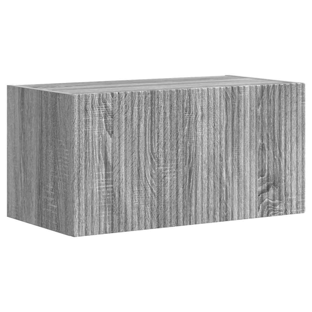 Tv Wall Cabinet 2 Pcs Šedá Sonoma Kompozitní Dřevo