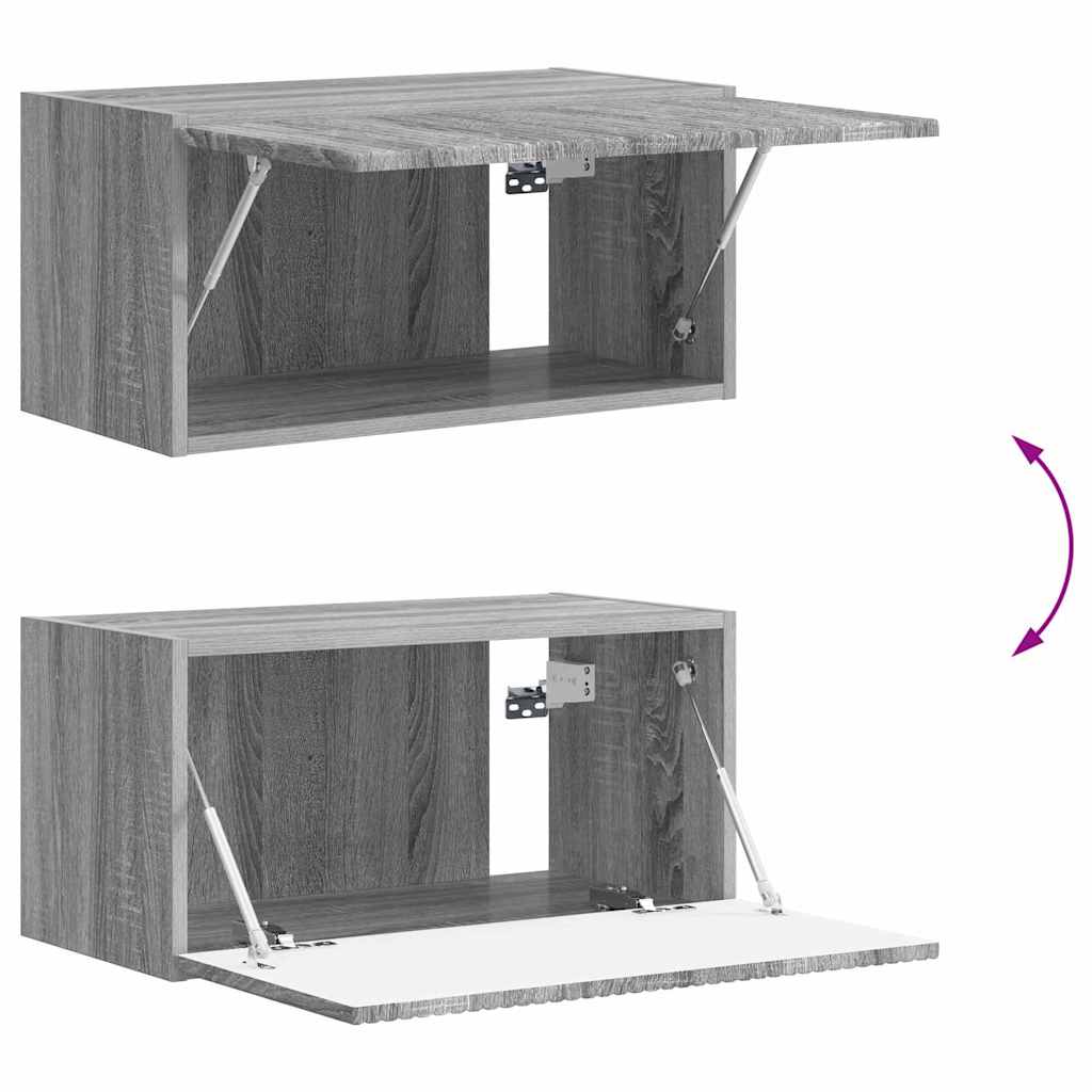 Tv Wall Cabinet 2 Pcs Šedá Sonoma Kompozitní Dřevo