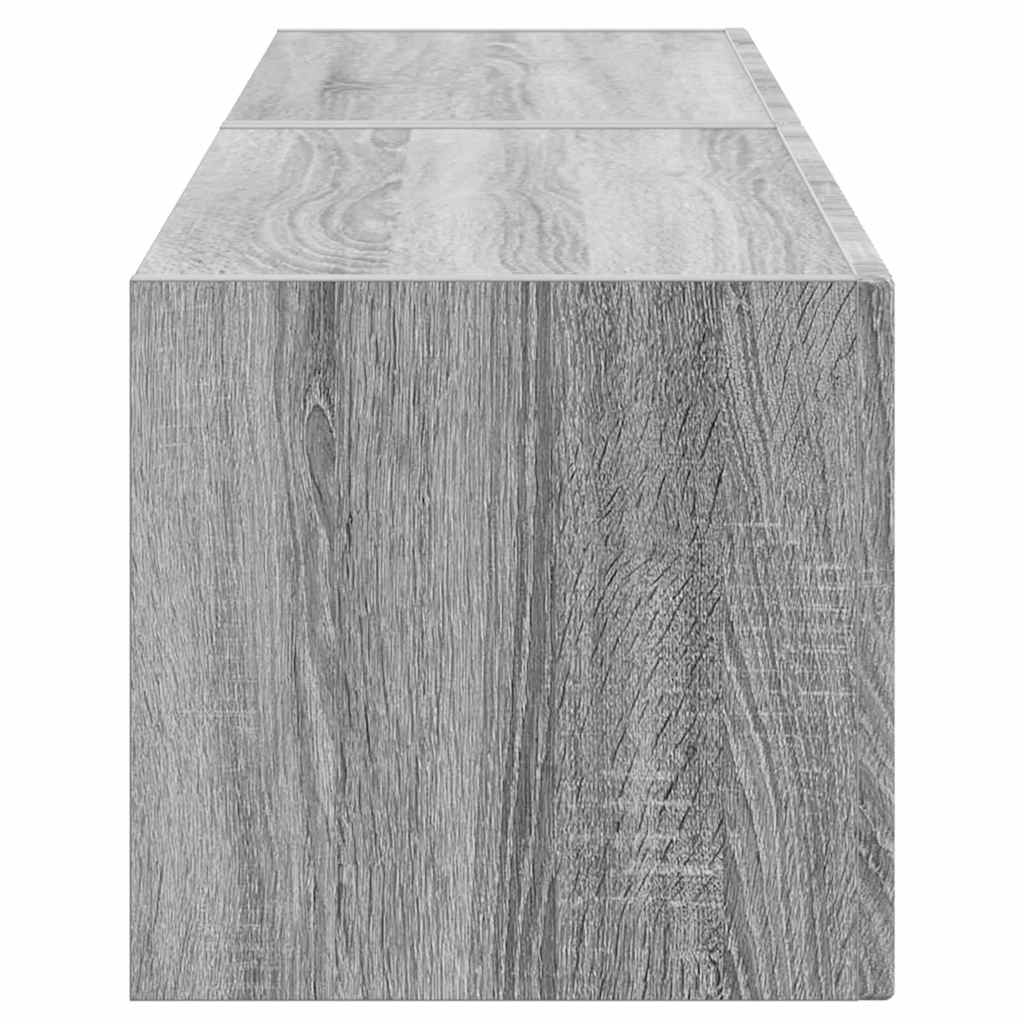 Tv Wall Cabinet 2 Pcs Šedá Sonoma Kompozitní Dřevo