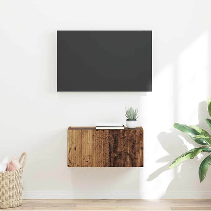 Tv Wall Cabinet 60 X 31 X 29,5 Cm Staré Dřevo Kompozitní Dřevo