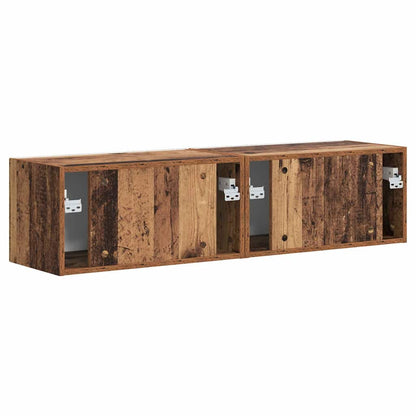 Tv Wall Cabinet 2 Pcs Staré Dřevo Kompozitní Dřevo
