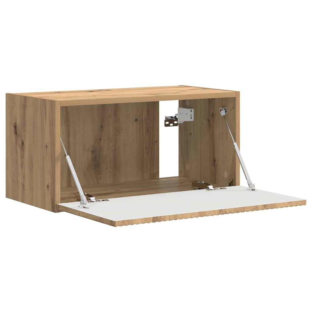 Tv Wall Cabinet 60 X 31 X 29,5 Cm Umělecký Dub Kompozitní Dřevo