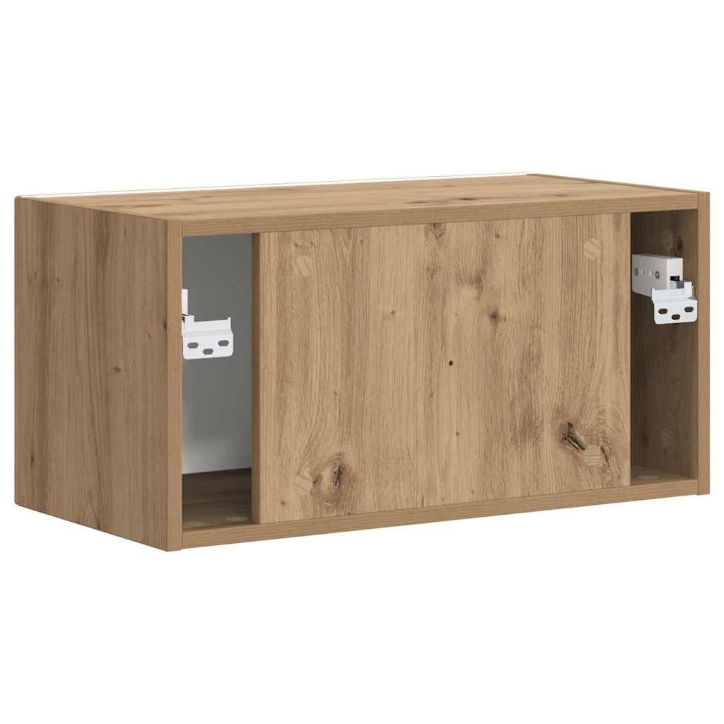 Tv Wall Cabinet 60 X 31 X 29,5 Cm Umělecký Dub Kompozitní Dřevo