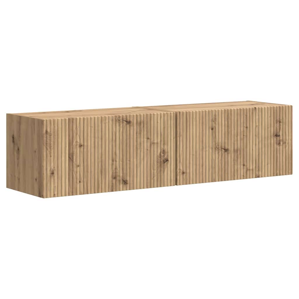 Tv Wall Cabinet 2 Pcs Umělecký Dub Kompozitní Dřevo