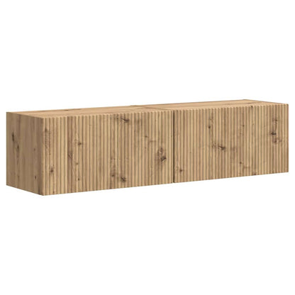 Tv Wall Cabinet 2 Pcs Umělecký Dub Kompozitní Dřevo