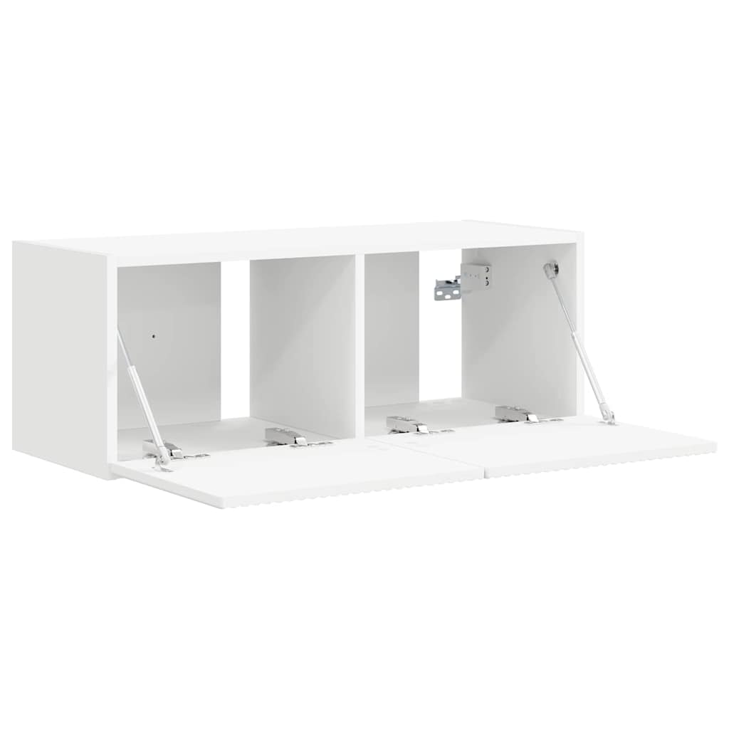 Tv Wall Cabinet 78,5 X 31 X 29,5 Cm Bílá Kompozitní Dřevo