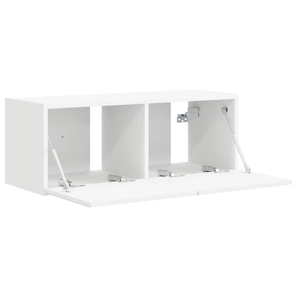 Tv Wall Cabinet 78,5 X 31 X 29,5 Cm Bílá Kompozitní Dřevo
