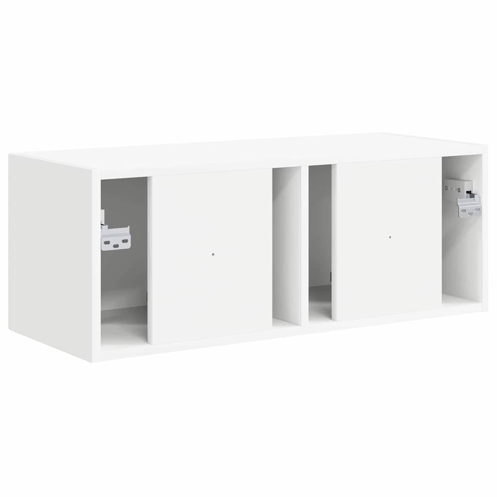 Tv Wall Cabinet 78,5 X 31 X 29,5 Cm Bílá Kompozitní Dřevo