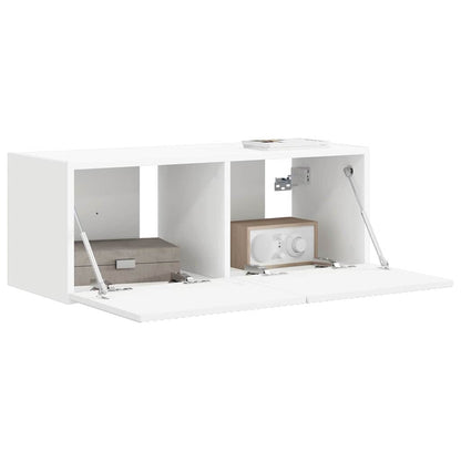 Tv Wall Cabinet 78,5 X 31 X 29,5 Cm Bílá Kompozitní Dřevo