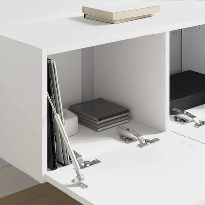 Tv Wall Cabinet 2 Pcs Bílá Kompozitní Dřevo
