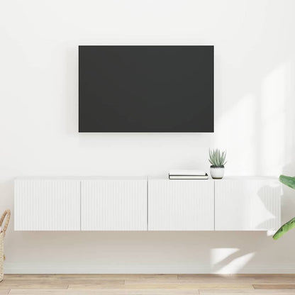 Tv Wall Cabinet 2 Pcs Bílá Kompozitní Dřevo
