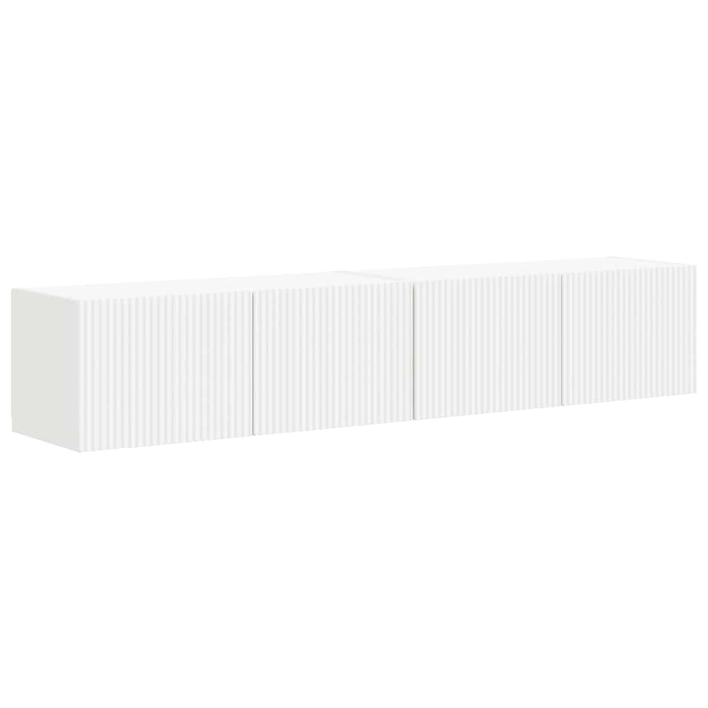Tv Wall Cabinet 2 Pcs Bílá Kompozitní Dřevo
