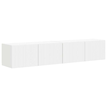 Tv Wall Cabinet 2 Pcs Bílá Kompozitní Dřevo