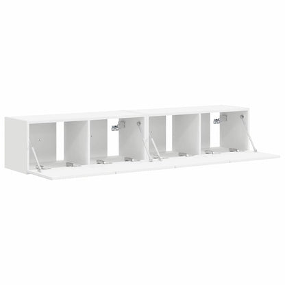 Tv Wall Cabinet 2 Pcs Bílá Kompozitní Dřevo
