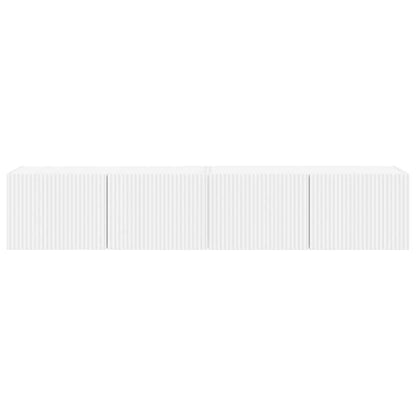 Tv Wall Cabinet 2 Pcs Bílá Kompozitní Dřevo