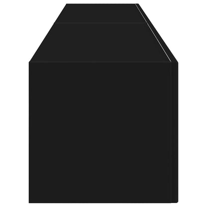 Tv Wall Cabinet 2 Pcs Černá Kompozitní Dřevo