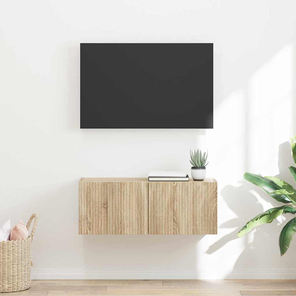Tv Wall Cabinet 78,5 X 31 X 29,5 Cm Sonoma Kompozitní Dřevo