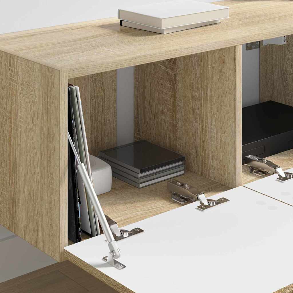 Tv Wall Cabinet 2 Pcs Sonoma Kompozitní Dřevo