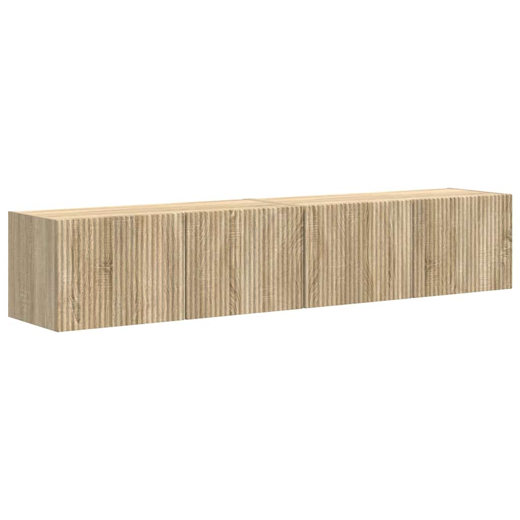 Tv Wall Cabinet 2 Pcs Sonoma Kompozitní Dřevo