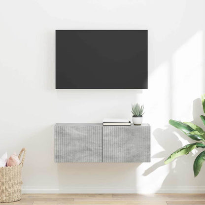 Tv Wall Cabinet 78,5 X 31 X 29,5 Cm Beton Kompozitní Dřevo