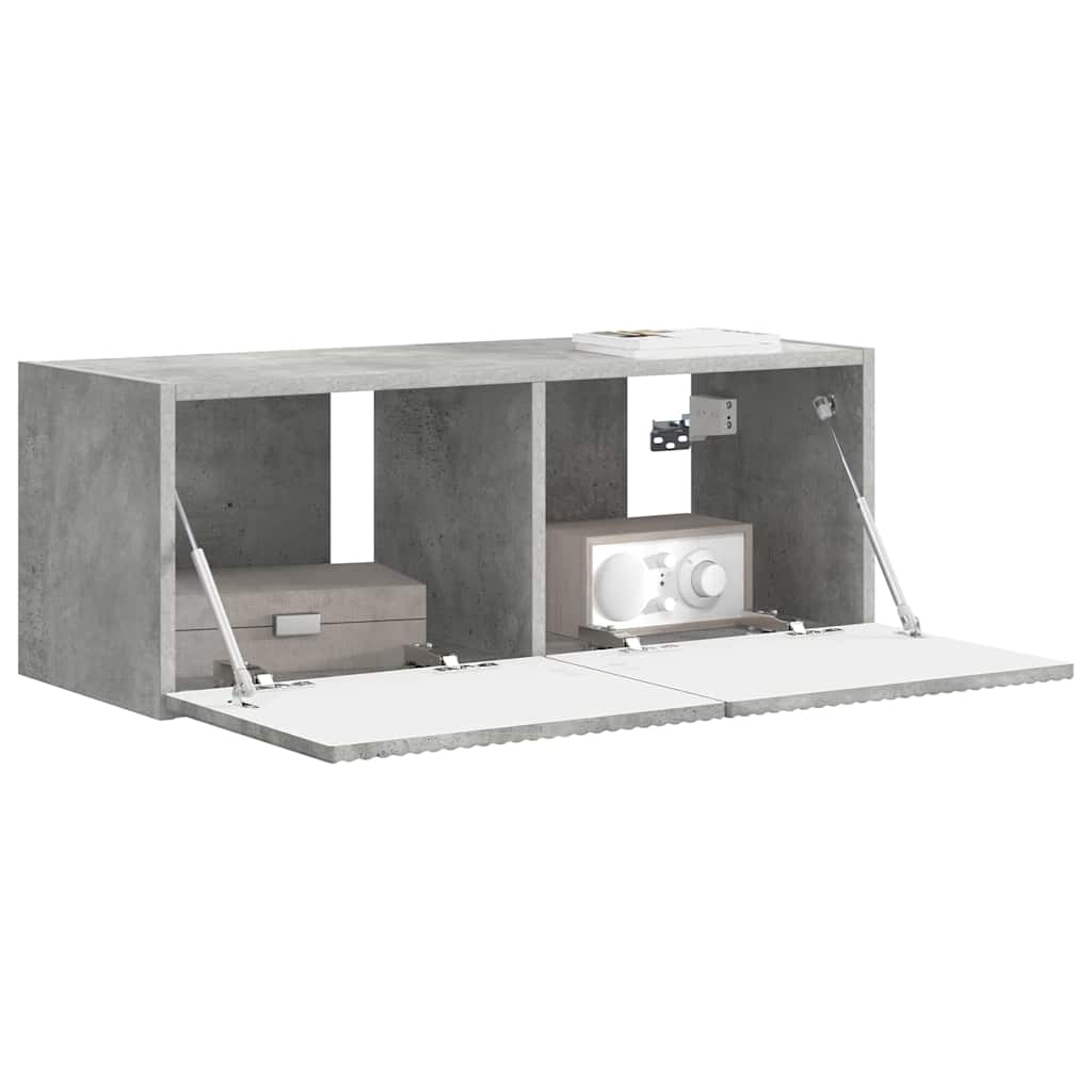 Tv Wall Cabinet 78,5 X 31 X 29,5 Cm Beton Kompozitní Dřevo