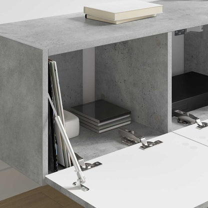 Tv Wall Cabinet 2 Pcs Beton Kompozitní Dřevo