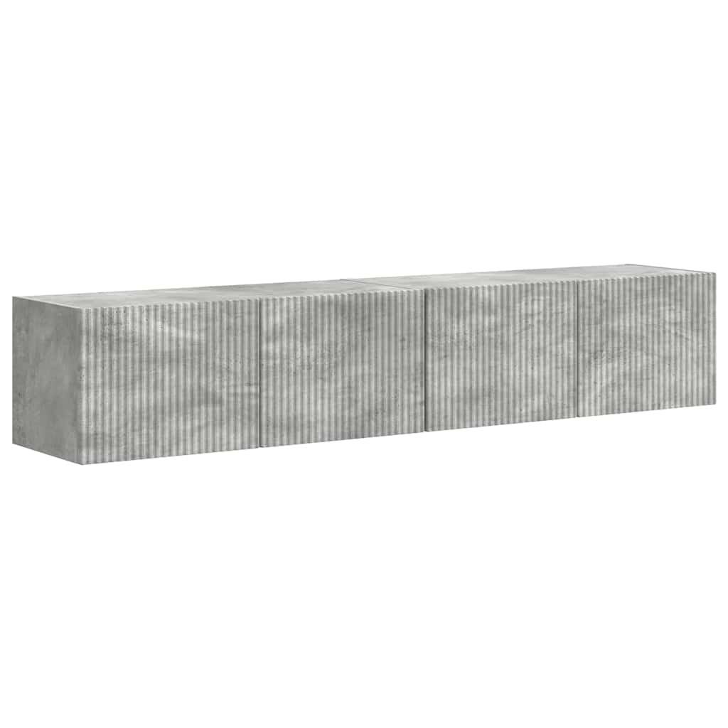 Tv Wall Cabinet 2 Pcs Beton Kompozitní Dřevo