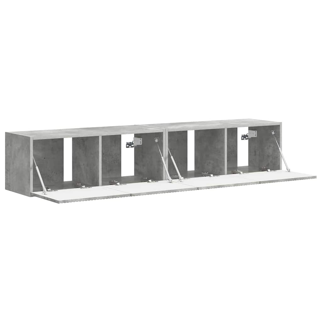 Tv Wall Cabinet 2 Pcs Beton Kompozitní Dřevo
