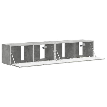 Tv Wall Cabinet 2 Pcs Beton Kompozitní Dřevo