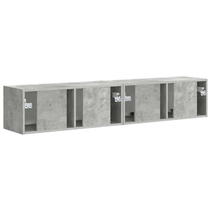 Tv Wall Cabinet 2 Pcs Beton Kompozitní Dřevo