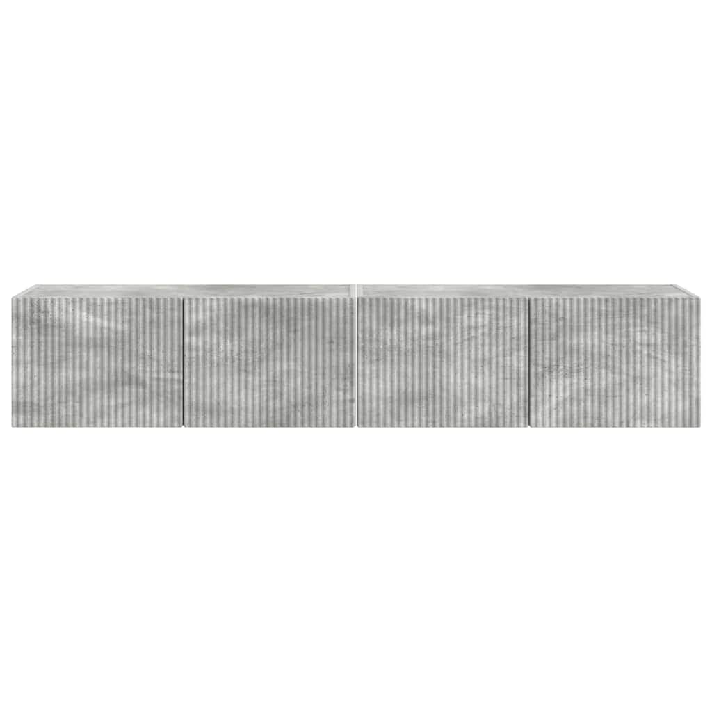 Tv Wall Cabinet 2 Pcs Beton Kompozitní Dřevo