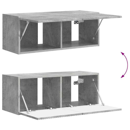 Tv Wall Cabinet 2 Pcs Beton Kompozitní Dřevo