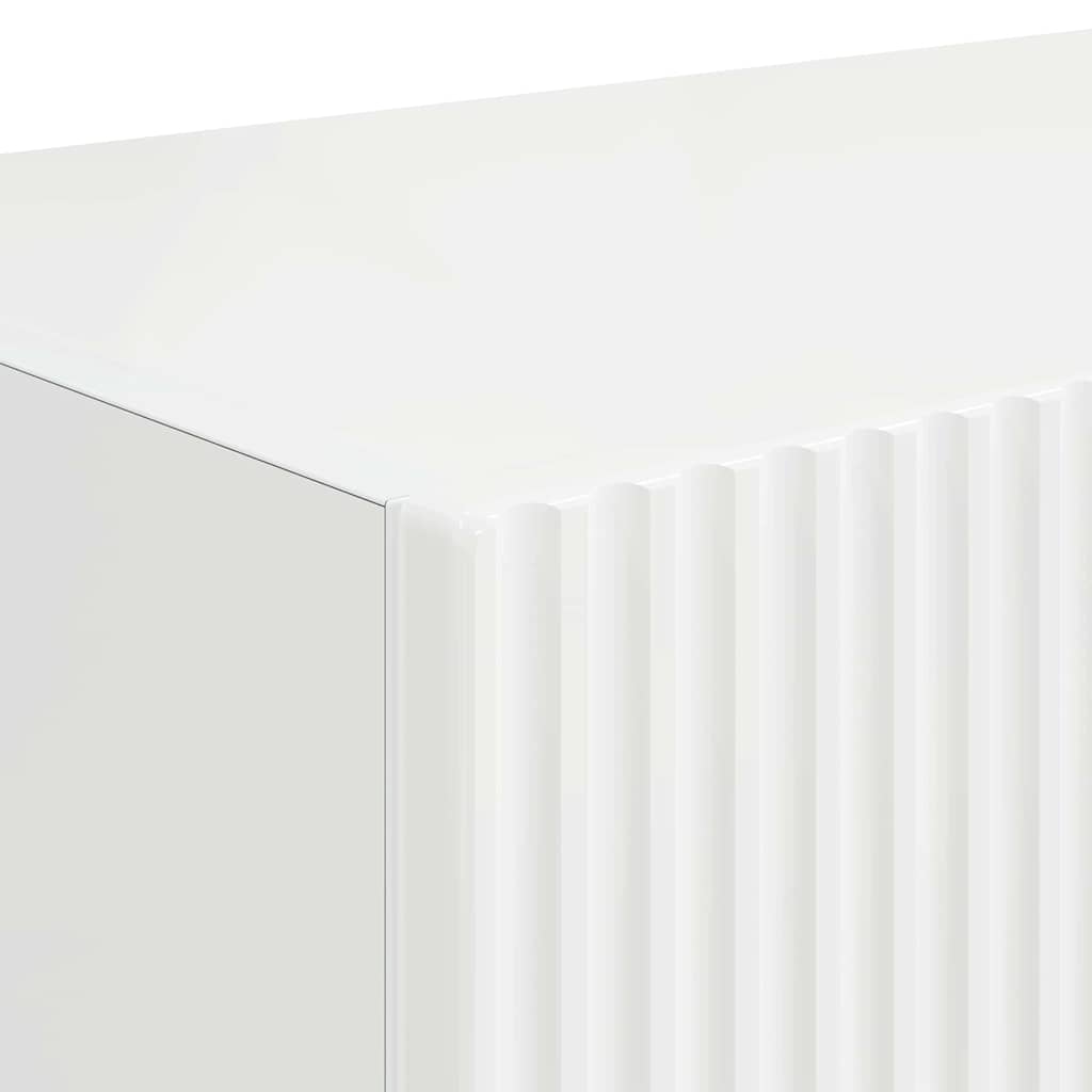 Tv Wall Cabinet 78,5 X 31 X 29,5 Cm Lesklá Bílá