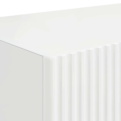 Tv Wall Cabinet 78,5 X 31 X 29,5 Cm Lesklá Bílá