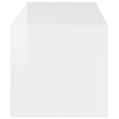 Tv Wall Cabinet 78,5 X 31 X 29,5 Cm Lesklá Bílá