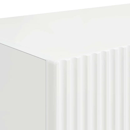 Tv Wall Cabinet 2 Pcs Lesklá Bílá Kompozitní Dřevo