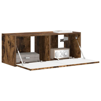 Tv Wall Cabinet 78,5 X 31 X 29,5 Cm Kouřový Dub