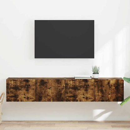 Tv Wall Cabinet 2 Pcs Kouřový Dub Kompozitní Dřevo