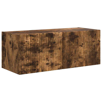Tv Wall Cabinet 2 Pcs Kouřový Dub Kompozitní Dřevo