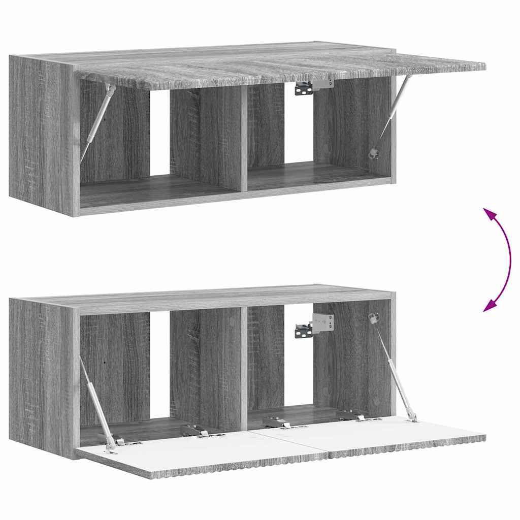 Tv Wall Cabinet 78,5 X 31 X 29,5 Cm Šedá Sonoma