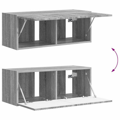 Tv Wall Cabinet 78,5 X 31 X 29,5 Cm Šedá Sonoma