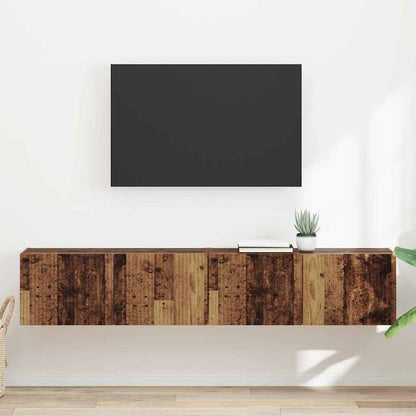 Tv Wall Cabinet 2 Pcs Staré Dřevo Kompozitní Dřevo