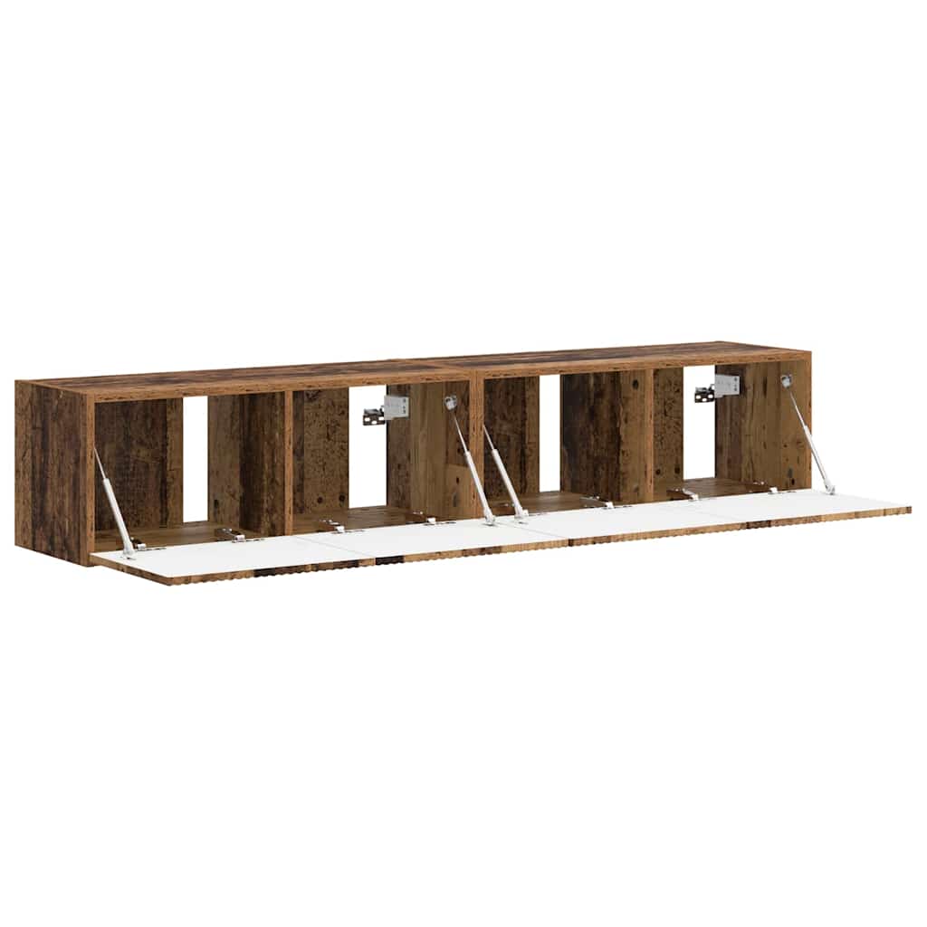 Tv Wall Cabinet 2 Pcs Staré Dřevo Kompozitní Dřevo