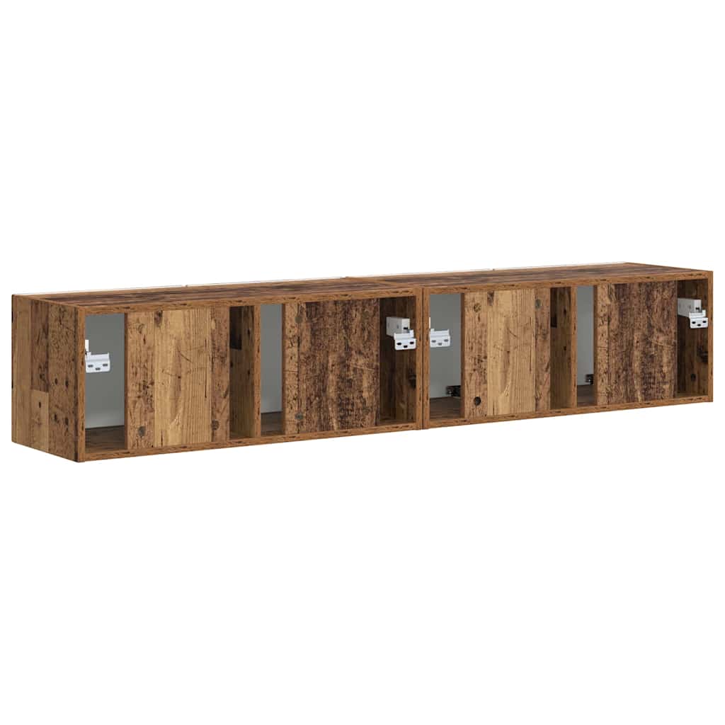 Tv Wall Cabinet 2 Pcs Staré Dřevo Kompozitní Dřevo