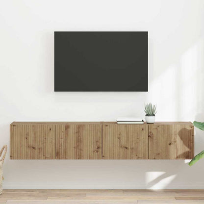 Tv Wall Cabinet 2 Pcs Umělecký Dub Kompozitní Dřevo